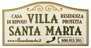 Insegna per la Residenza "Villa Santa Marta"