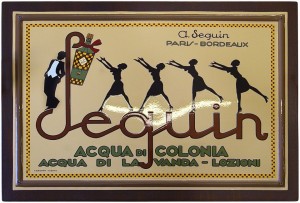 Targa Vintage Acqua di Colonia Seguin 65x45