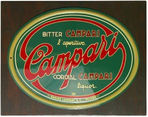 Targa Vintage Bitter e Cordial Campari 55x45
