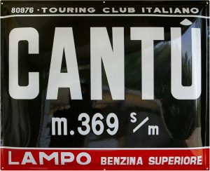 Targa Touring Club Italiano di Cantù realizzata da Insegne Antiche