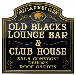 Insegna per il "Biella Rugby Club"
