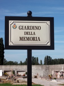 Targa per il "Giardino delle Memoria" del Cimitero di San Canzian d'Isonzo (GO)