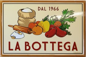 Insegne per l'Alimentari "La Bottega" dal 1966