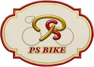 Insegna per il negozio di biciclette "PS Bike"