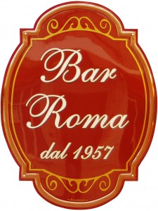 Insegne per il Bar "Roma"